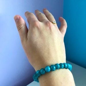 Turquoise Blue Beaded Bracelet